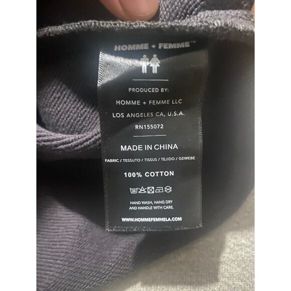 Homme + Femme Skeleton Circle of Life Black Hoodie French Terry - Picture 4 of 5